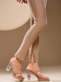 Khaki Ginger Women's V-neck Bodycon Sexy Sleeveless Rayon Bandage Jumpsuit Night Club Party Jumpsuits