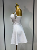Women Luxury Birthday Dress Sexy Backless Beading A Line Bandage Dress 2025 Knitted Celebrity Elegant Evening Club Party Outfit
