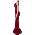 Sexy Women Lace Hollow Out Sleeveless Ruched High Split Maxi Long Dress 2026 Party Trendy Birthday Vacation Party Dresses