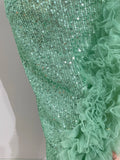 Shiny Sequins Top Short Skirt Two Pieces Set 2025 Women Sexy Celebrate Evening Prom Birthday Party Dress Nightclub Stage Outfit