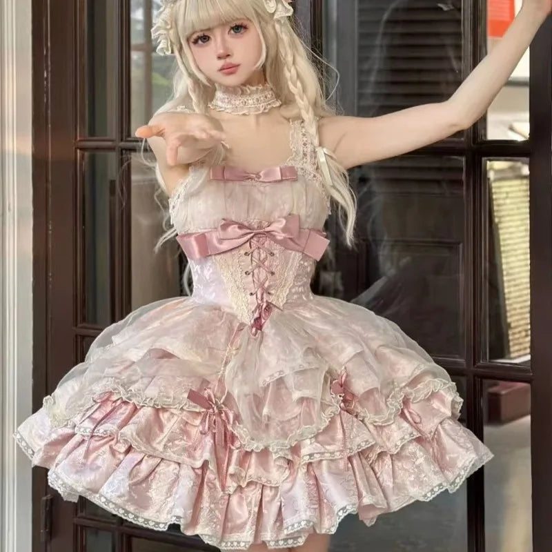 Olive Girl Dramatic Lolita Dress for Ren Faire 2026 Fairycore Photoshoot Everyday Wear S-XL XS-3XL Plus Size Dramatic Silhouette Romantic Cottagecore Editorial Not Costume Lolita Dress Chinese Heritage Fashion Women