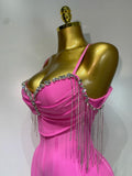 Sexy Backless Spaghetti Strap Bodycon Sleeveless Bandage Dress Elegant Prom Gown Club Evening Party Luxury Birthday Dresses