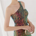 High Quality Women Design Maxi Dress Sexy One Shoulder Sequin Evening Dress Party Night Elegant Long Prom Dress Vestidos