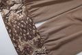 Snake Pattern Print 2 Piece Set Woman Halter Backless Crop Tops+Skinny Peach Hip Shorts Hot Girls Sexy Fashion Suits