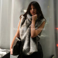 Luxury Faux Mink Fur Vest Top Waistcoat Women Autumn Winter New High Neck Sleeveless Fur Jacket Coat Ins Chic Crop Tops