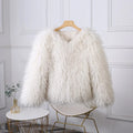 Fashion Luxury Cropped Faux Fur Coat Women's Winter 2025 Ins Hot Fluffy Short Faux Fur Jacket Street Style Warm Outwear