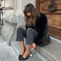 Winter Sweet Pink Cropped Faux Fur Coat Women Streetwear Ins Chic Girls Fluffy Fox Fur Jacket Female
