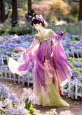 Olive Girl Multicolor Embroidered Hanfu Dress for Ren Faire 2026 Garden Wedding Fairycore Photoshoot Everyday Wear S-L XS-3XL Plus Size Chinese Heritage Fashion Women
