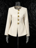 Apricot Pantsuits Womens Jacket Pants Matching Sets Elegant Single-Breasted Blazer Pant Suit Set Fashion 2 Pieces Outfit