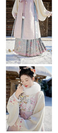 Ming Dynasty Autumn Winter Hanfu Chinese Dress Women's Clothing Horse Face Skirt Set Original Hanfu Cosplay Party Princess