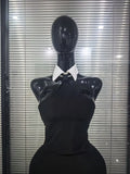 High Quality Women Sexy Off the Shoulder Backless Bodycon Mini Bandage Dress Nightclub Party Celebrate Fashion Birthday Wear