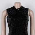 Sexy Sparkly Sequin Patchwork Bodycon Dresses for Woman Ruffle Tassel Dress Female Party Clubwear Long Birthday Outfits
