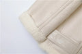 The new  women's jacket with extra thick warm and extra thick lamb feather rider jacket with artificial fur