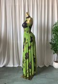2026 New Women O-neck Sleeveless Floral Print Mermaid Maxi Dress Evening Birthday Beach Sexy Night Party Long Dresses