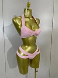 Women Sexy 2 Pieces Bodycon Bandage Swimsuit Celebrate Fashion Beach Swimwear Bikini Summer Style High Quality Wholesale