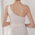 High Quality Women Design Maxi Dress Sexy One Shoulder Sequin Evening Dress Party Night Elegant Long Prom Dress Vestidos