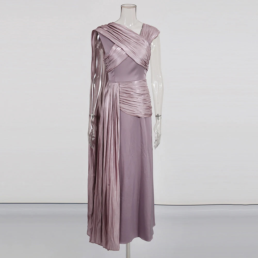 Elegant Ribbon Long Dress Women Solid Patchwork Sleeveless Backless Slim Maxi Dresses 2026 Spring Summer Party Robes Lady