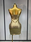 Women Sexy Sleeveless Square Neck Bodycon Mini Bandage Dresses Elegant Evening Party Luxury Birthday Club Prom Gown