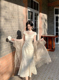 Olive Girl Red Embroidered Qipao for Ren Faire 2026 Garden Wedding Fairycore Photoshoot Everyday Wear S-XXL XS-3XL Plus Size Hand Embroidered Dramatic Silhouette Romantic Garden Party Editorial Not Costume Chinese Heritage Fashion Women