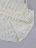 2026 Sexy Hollow Out Kintting Long Dress See Through Crochet Lace-up Bandage Fringed Tube Dress Women Beachwear Vestidos