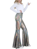 Wmstar Pants Women Wholesale Lightweight Snake Skin Wide Leg High Waisted Elasticated Plus Size Sexy Flared Height Enhancement