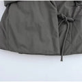 Upgraded Thick Wrap Front Tie Padded Jacket Kimono Style Collar Long Sleeve Loose Warm Daily Women Coat 2026 Winter Cotton Coats