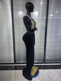 Women Sexy Halter Off the Shoulder Shining Rhinestones Velvet Bodycon Gowns Dress Nightclub Party Celebrate Bar Singer Outfit