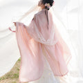 Olive Girl Pink Embroidered Fairy Dress for Ren Faire 2026 Garden Wedding Fairycore Photoshoot Everyday Wear S-L XS-3XL Plus Size Embroidered Flowing Sleeve Romantic Editorial Not Costume Fairy Dress Cottagecore Dress Chinese Heritage Fashion Women