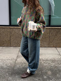 Fleece Printing Sweatshirt Women's Half-Zip Sweatshirt Fleece Loose Turtleneck pullover Female Winter Leisure Sweatshirt