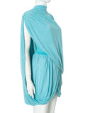 Elegant Women 2 Piece Set Strapless Shawl Vest Crop Tops+Irregular Pleats Skirts Sexy Matching Club Party Trend Suit