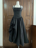 Glamorous Elegant Pink Halter Dress for Women Sleeveless Corset Waist High Slit Ball Gown for Luxury Dinners Celebrations