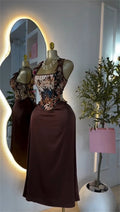 Women's Dress Set Print Bow Corset Top and Maxi Long Skirt Suit  Summer Elegant Evening Two 2 Piece Set Outfits
