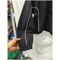 White Stripe 2 Piece Tracksuit Women Stand Collar Zip Jacket And Elastic Waist Wide Leg Pants Set Sporty Casual Matching Outfit