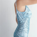 Women Strap Party Maxi Dress Sexy V Neck Evening Dress Celebrity Purple Sequin Dress Long Prom Formal Occasion  Dress