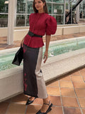 Women Color Block Floral Print Midi Skirt High Waist Straight Satin Long Skirt 2026 Fashion Chic Elegant Party Ofice Daily Wear