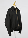 Autumn New Fashion Casual High-end Feel Jacket With TLapel Long Sleeve Korean Style Short Loose Clothes
