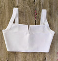 Sexy White Bandage Crop Top 2023 For Summer Women Lovely Girl Tight Mini Vest  XL Camis Top Bodycon Knitted Quality Tank