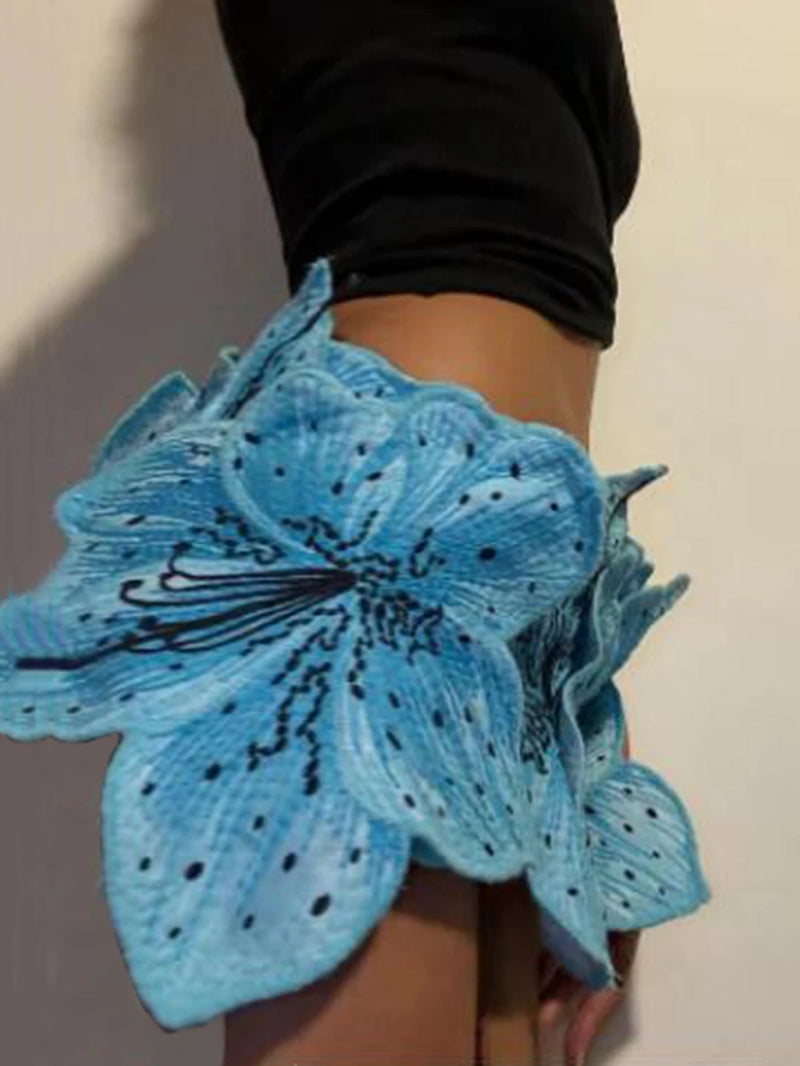 2026 New Fashion Trend Embroidered Large Petal 3D Design Flower Short Skirt for Women Y2k Mini Skirts Clothes