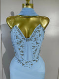 Women Evening Party Prom Luxury Birthday Wedding Guest Dresses Sexy Shiny Crystals Beading Strapless Bodycon Long Bandage Dress