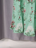 Boho Garden Parties Floral Print Maxi Sundress for Square Collar Sleeveless High Waist Slim Tiered Skirts for Casual Outings