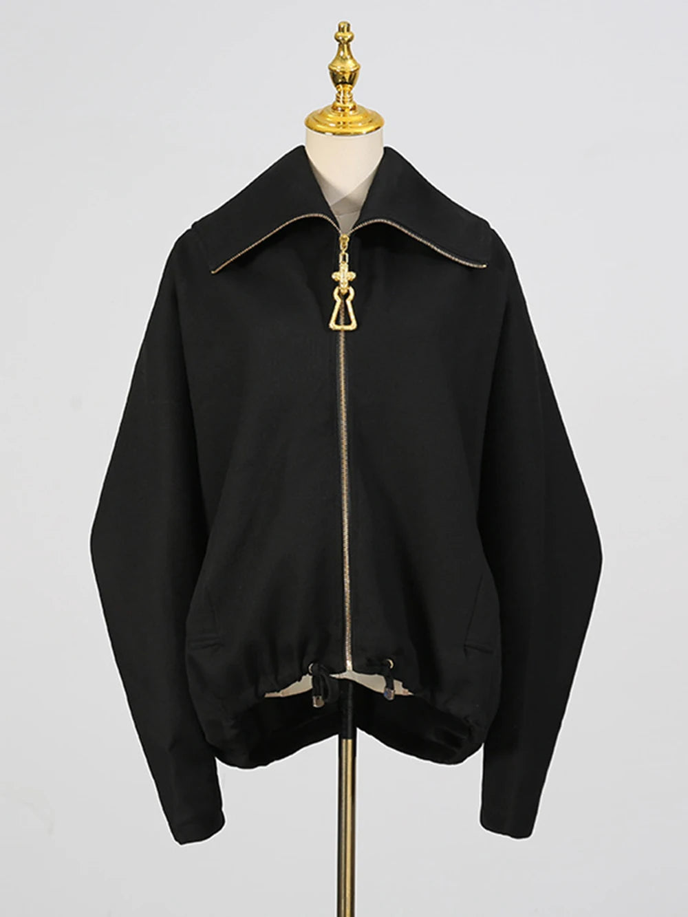 Autumn New Fashion Casual High-end Feel Jacket With TLapel Long Sleeve Korean Style Short Loose Clothes