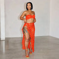 Women Sexy Lace Bikinis Sets Summer Vacation Beach Holiday Swimwears Bra+underwear + Skirts 3-piece Sets Night Club Outfits
