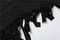 Hollow 2-Piece Set Women Tassel Bandage Low-Neck Sleeveless Backless Playsuits+Simple Leg Sleeve Midnight Sexy Suit