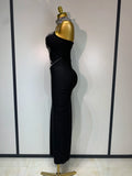 High Quality Strapless Beading With Necklace Bandage Dress  Celebrity Elegant  Evening Party Fancy Club Birthday Dresses