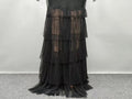 Black Color Women Sleeveless Sexy Square Collar Bodycon Mermaid Gowns Dress Bandage Fashion Evening Party Prom Outfit Vestidos