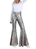 Wmstar Pants Women Wholesale Lightweight Snake Skin Wide Leg High Waisted Elasticated Plus Size Sexy Flared Height Enhancement