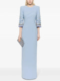 2026 New Arrivals Spring Fashion Heavy Industry Beaded Diamond Slim Midi Dress Women's Half Sleeve Female Vestidos