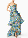 Solid Loose Spliced Printing Dresses for Women Square Collar Sleeveless French Romantic Dress Female Summer Fashion Style