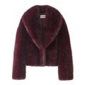 Street Fashion Shawl Collar Faux Fox Fur Coat Women 2024 Winter Cool Girls Black Short Fur Jacket Vintage Chic Overcoat