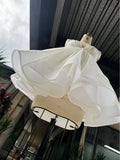 2026 New Sexy Deep V-Neck Spaghetti Strap Pleated Puffy Dress For Women Female Lace Up Backless Solid Short Dress